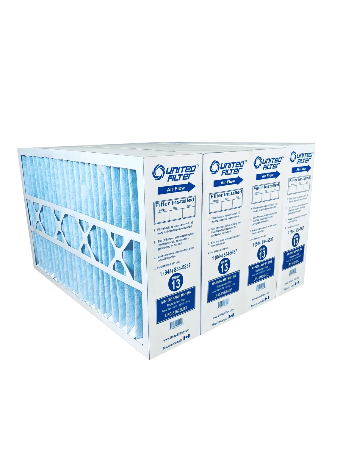 M1-1056 Replacement 16X25x5 Merv 13 - 4 Pack 1