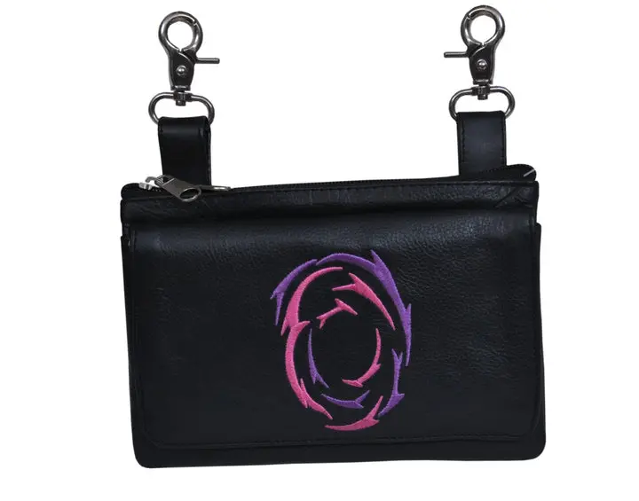 Clip Bag W/Pink-Purple Design 1
