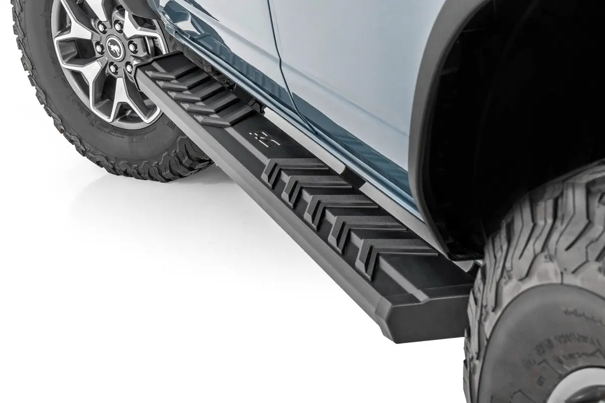 Rough Country Ba2 Running Boards Side Step Bars 4-Door - 2021+ Ford Bronco - 41007 1