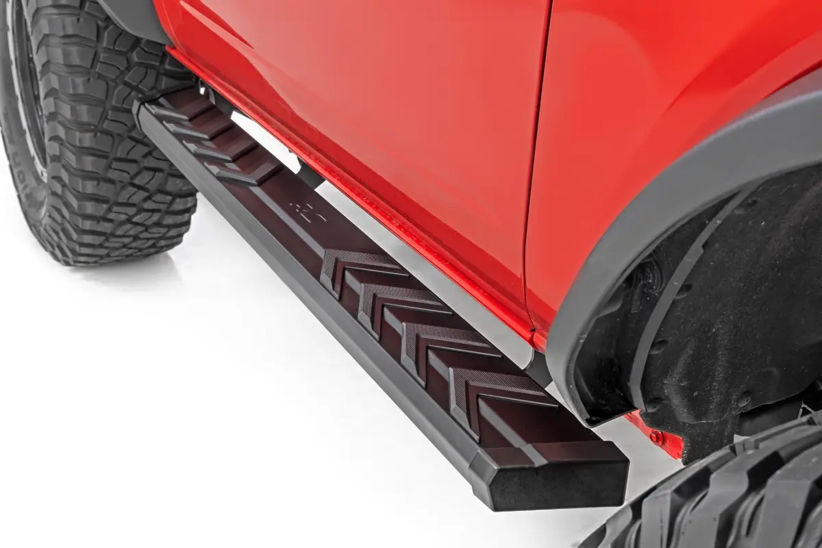 Rough Country Ba2 Running Boards Side Step Bars 2-Door - 2021+ Ford Bronco (2 Door)  - 41008 1