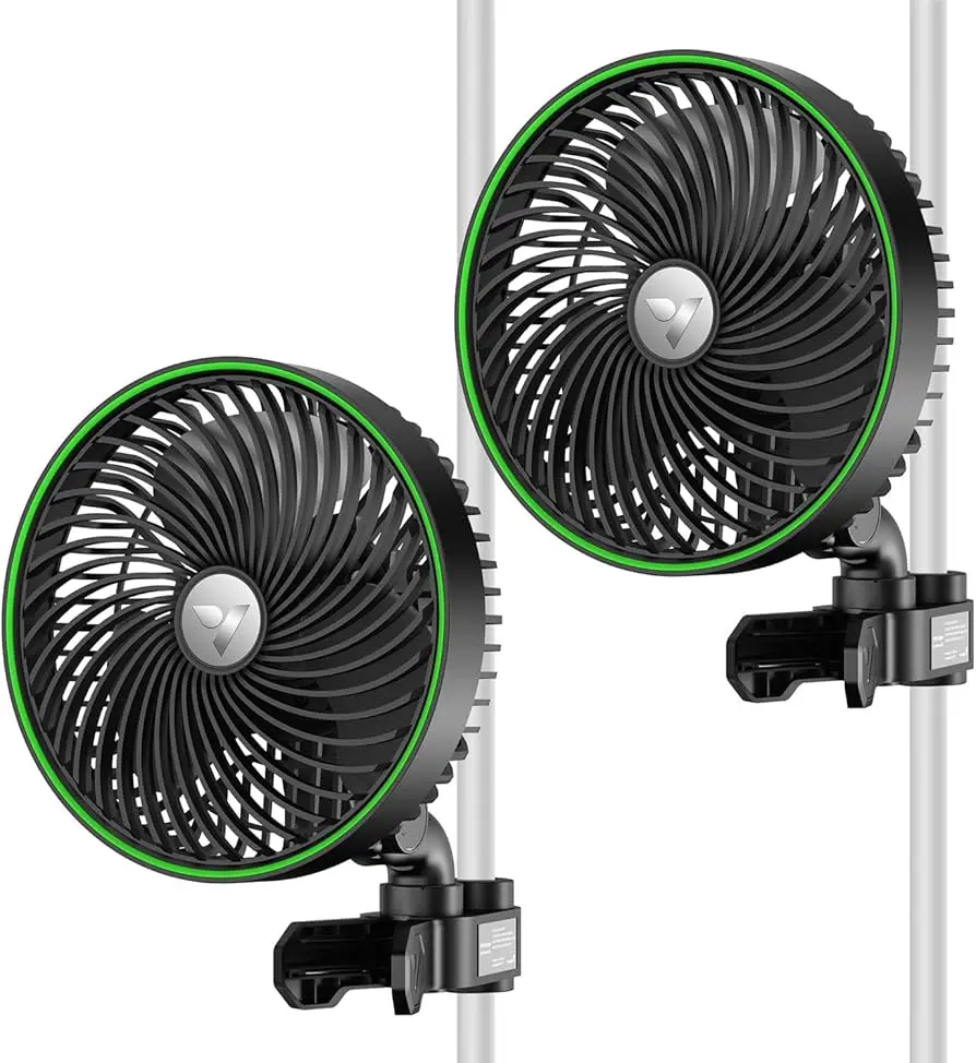 Vivosun *Twin Pack* Aerowave 9" E9 Clip-On Fan 1