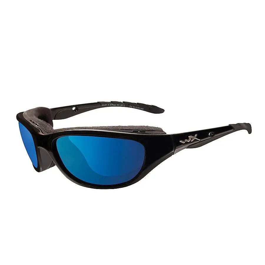 Airrage Polarized Blue Mirror Lens Gloss Black Frame 1