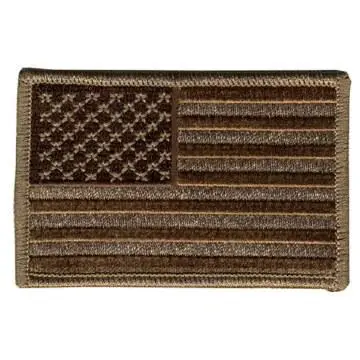 American Flag Patch Brown 3 Inch 1