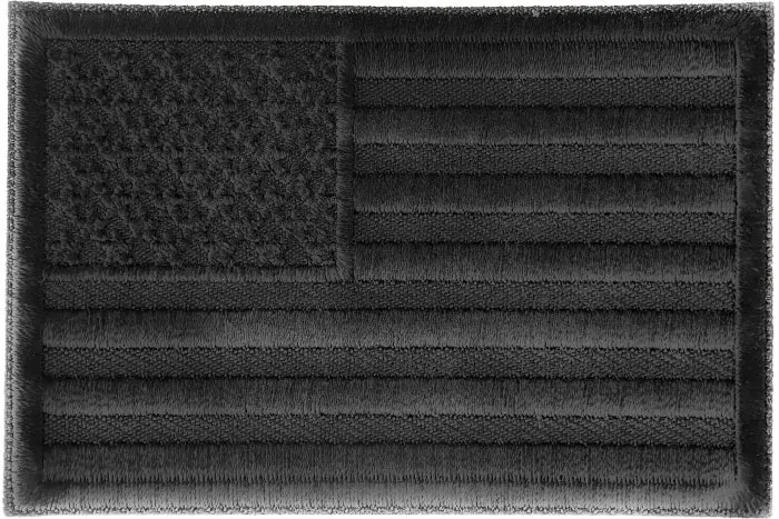 Black American Flag Patch 1