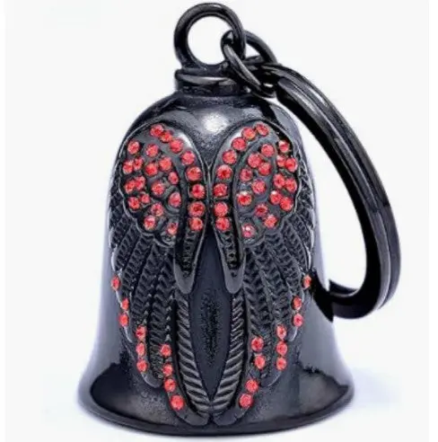 Motorcycle Bell - Studded Wings 1