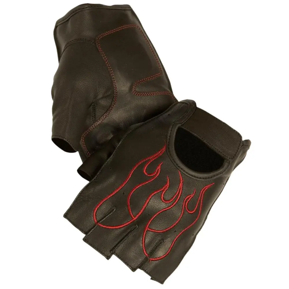 Flame Fingerless Gel Glove 1