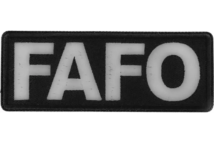 Fafo Patch Black And White 1
