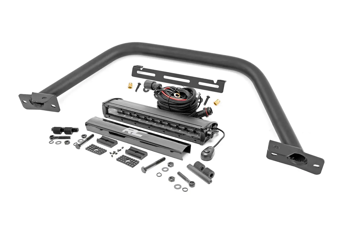Rough Country Safari Bar 12" Led Light Bar Black Single Row Oe Modular Steel - 2021+ Ford Bronco - 51116 1