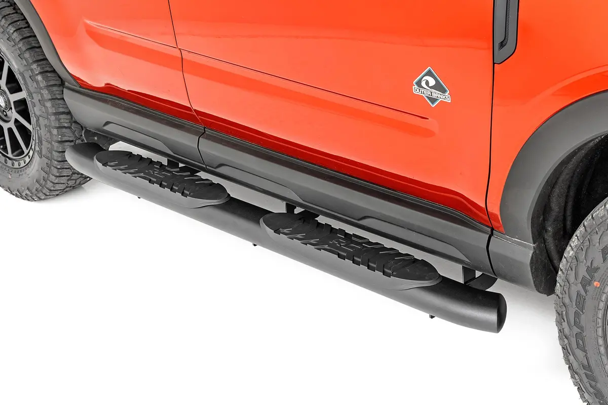 Rough Country Oval Nerf Steps Black - 2021+ Ford Bronco Sport - 21006 1