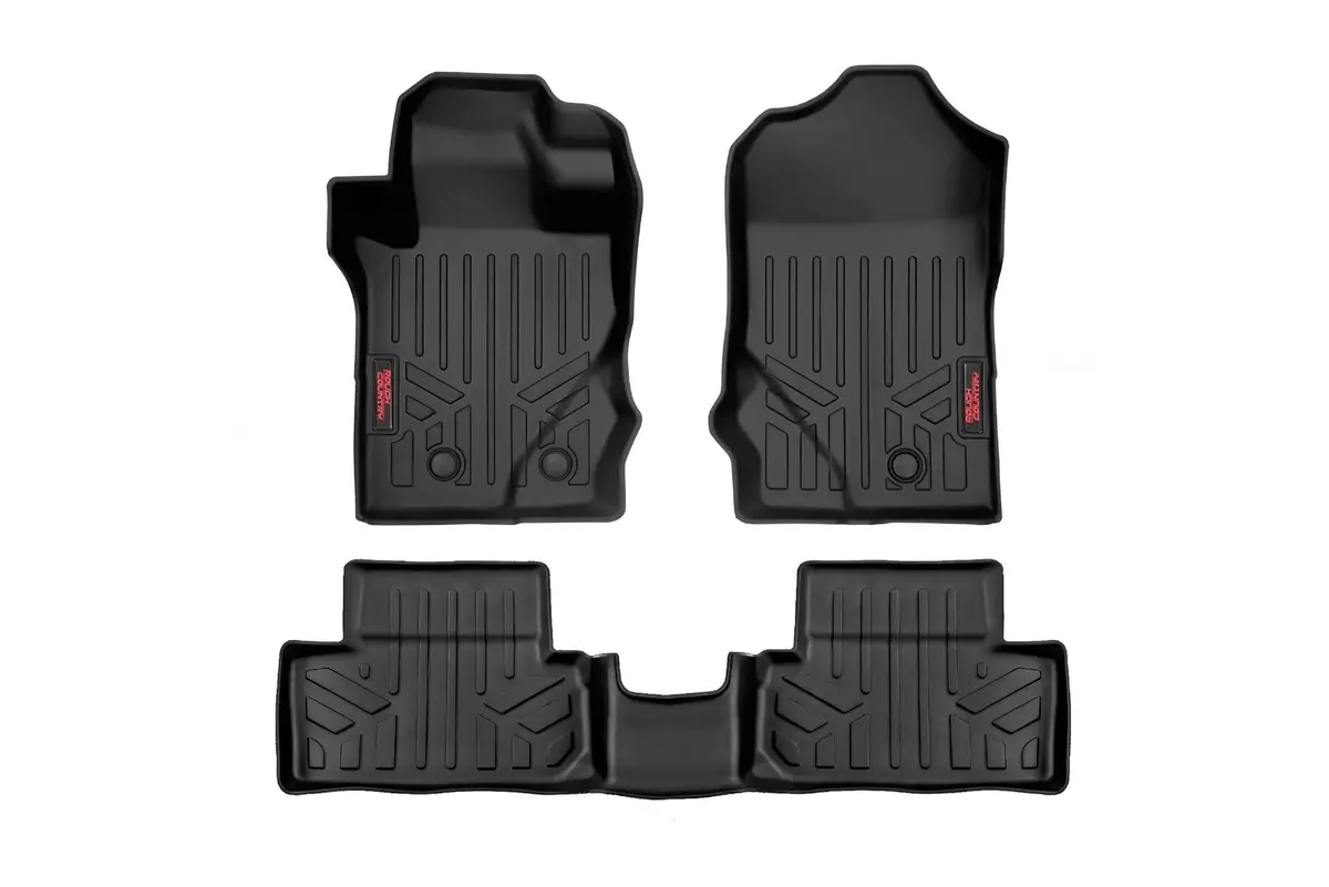 Rough Country Floor Mats | Front & Rear |  2021+ Ford Bronco (2 Door) - M-51632 1