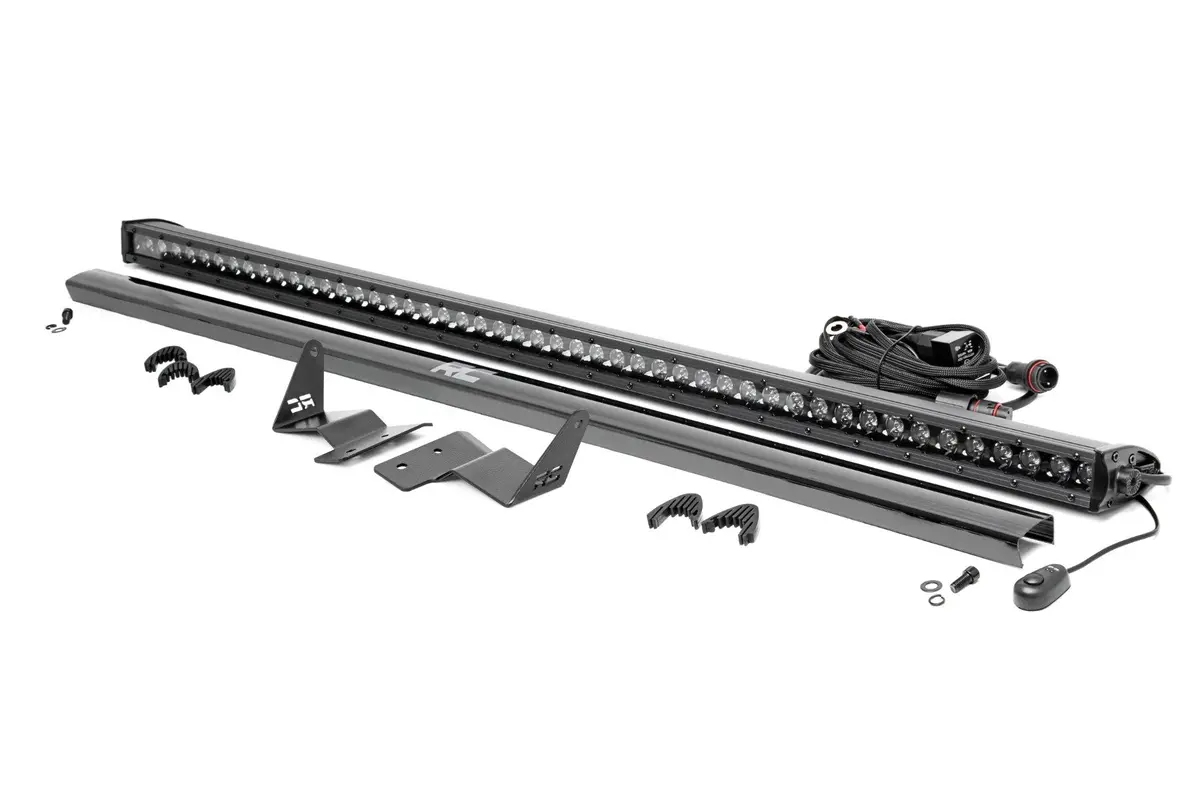 Rough Country Led Light Kit Upper Windshield 50" Black Single Row 2021+ Ford Bronco - 71043 1