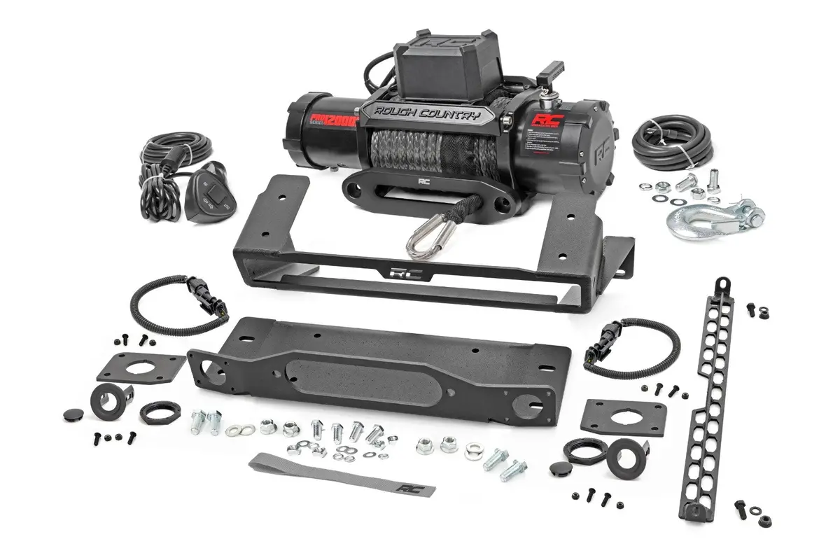 Rough Country High Winch Mount All Models 12000S - Ford Bronco 2021+ - 51097 1