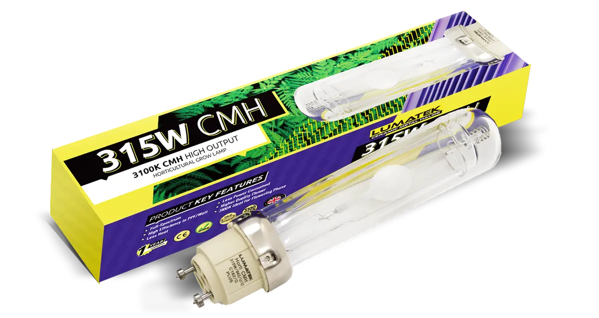 Lumatek 315W Cmh Lamp 3100K & 4200K | Ceramic Metal Halide Bulb 1