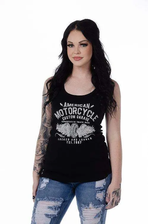 Women's Vintage-Inspired Motorcycle Tank Top