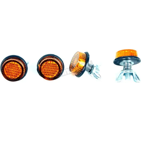 Single License Plate Reflector Amber 1