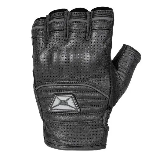 Flip Off Armored Fingerless Leather Gloves 1