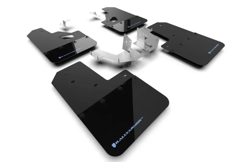 Rally Armor Blk Mud Flap W/Area Blue Logo -2021+ Ford Bronco - Ralmf85-Rr-Pl-Abl 1