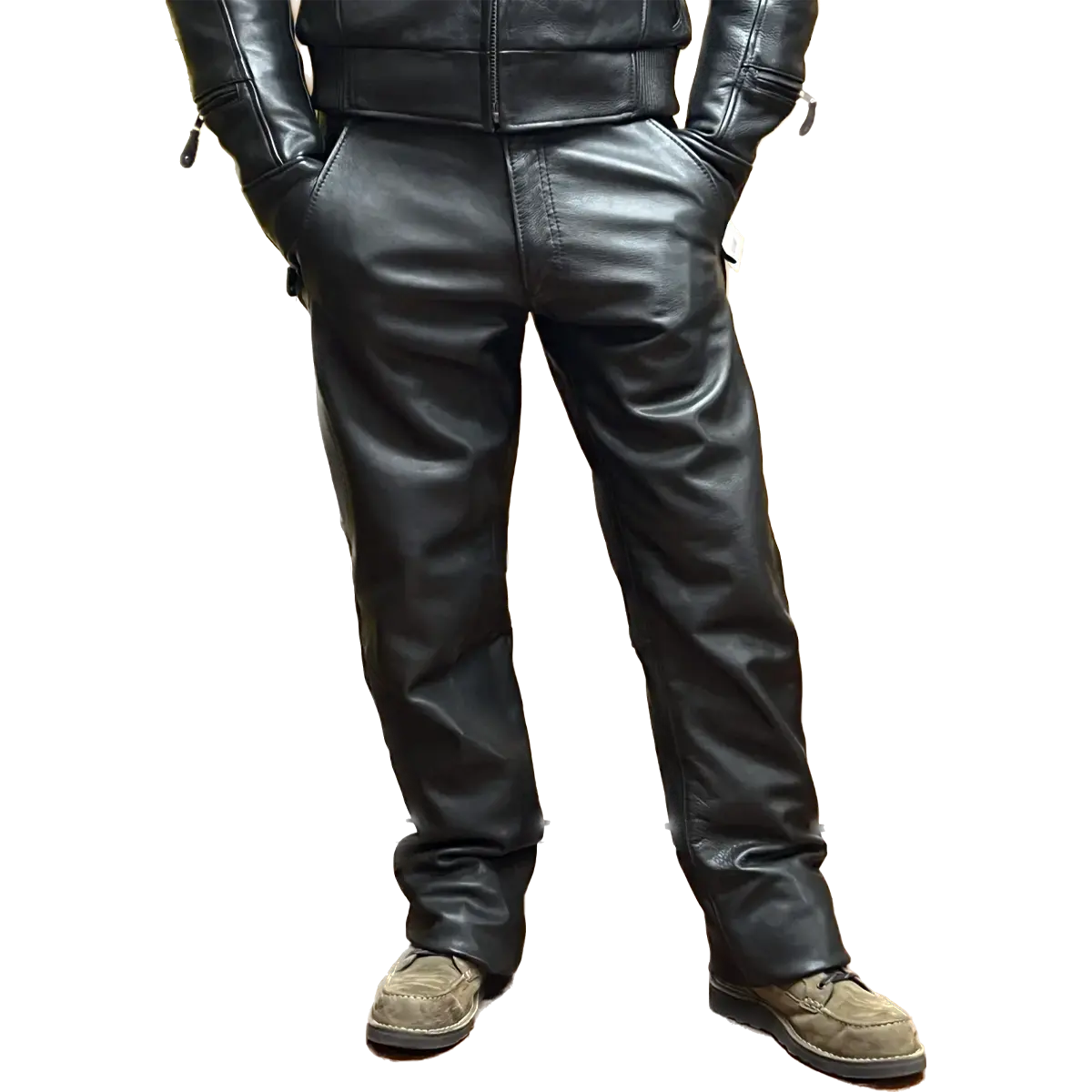 Mens Slasher Leather Overpants 1