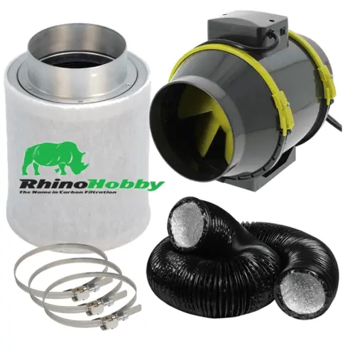 Garden Highpro Twin Speed Fan + Rhino Hobby Extraction Kit 1