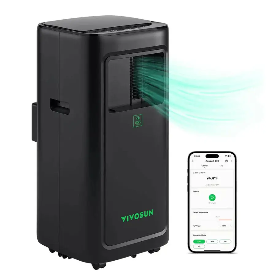 Vivosun Aerolush C08 Smart Air Conditioner 8000 Btu With Climate Sensor Probe 1