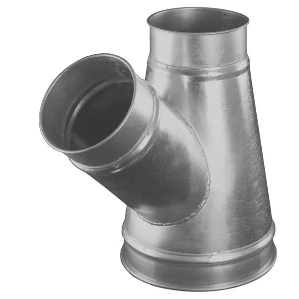 Galvanized Single Branch For Clamp Together Ducting (45 Degree) 1