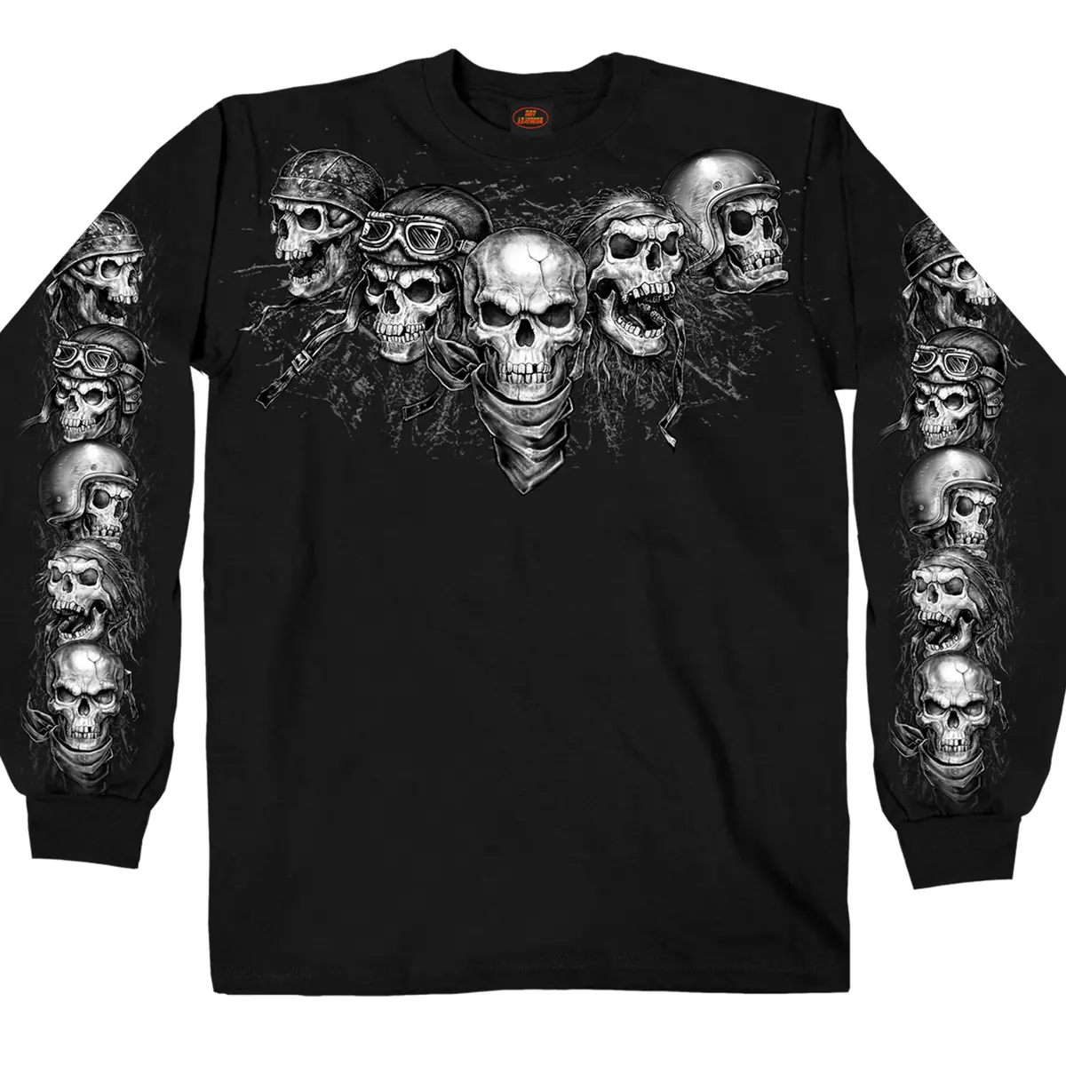 Men's Long Sleeve Shirt 5 Skulls 1