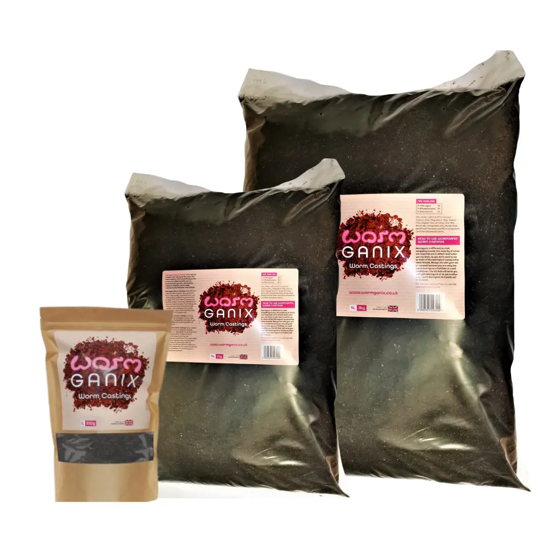 Wormganix Peat Free Worm Castings Soil Compost Fertiliser 1