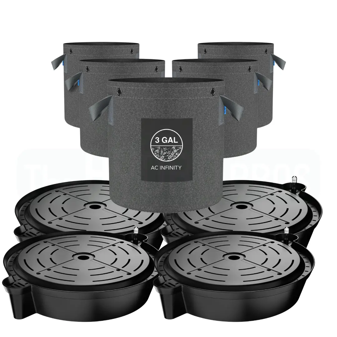 Ac Infinity 3 Gallon Fabric Pots And Base Combo 1