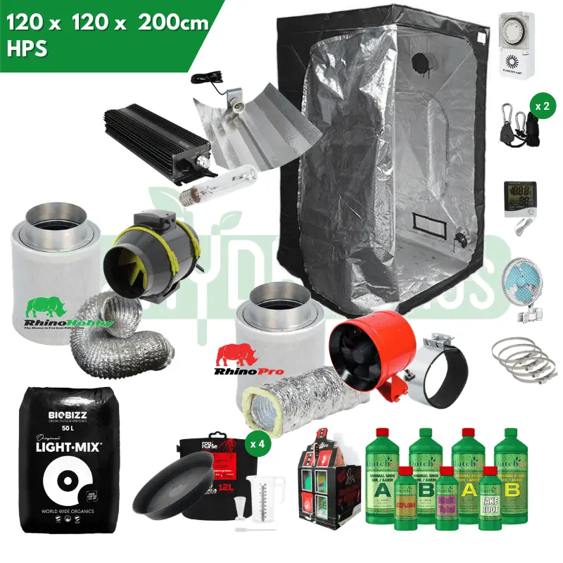 120X120 Complete Grow Kit 600W Hps With Silenced Option 1
