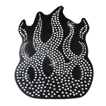 Helmet Bling Lg Flame Bk 1