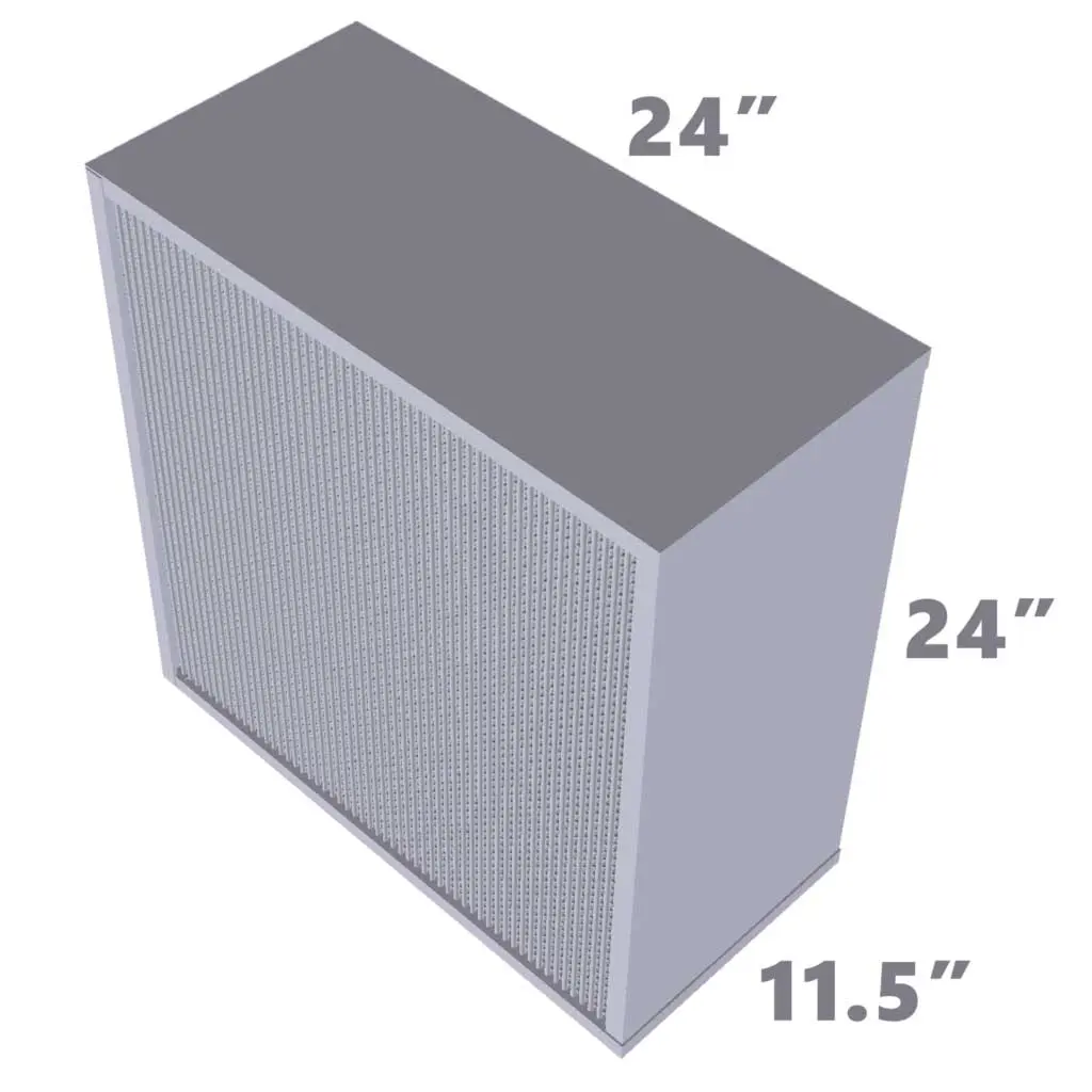 Hepa Filter 24 X 24 X 12 (11.5) 2000Cfm 2
