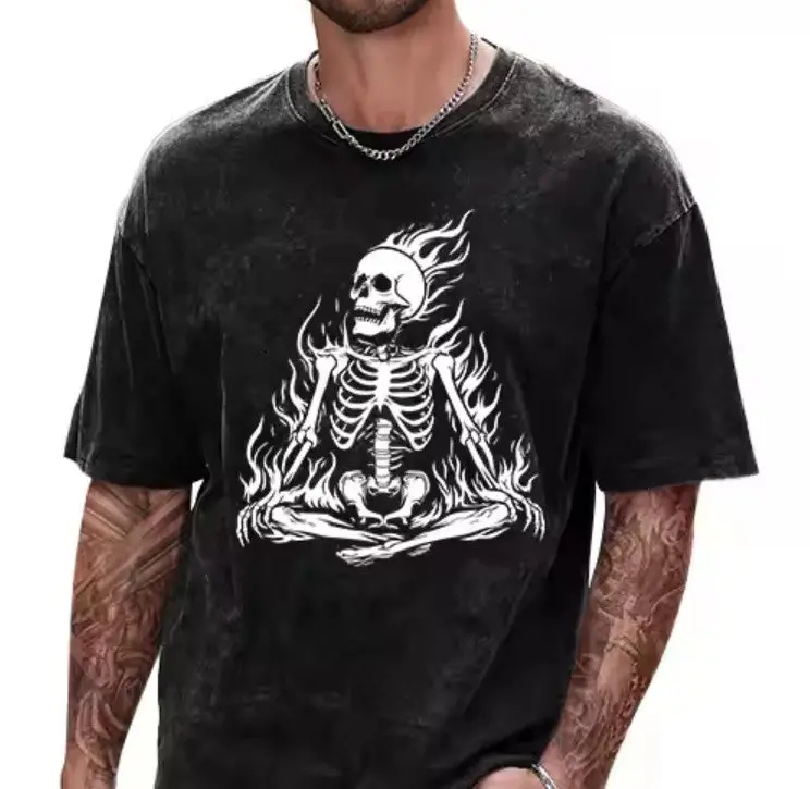 Flaming Skeleton Shirt 1