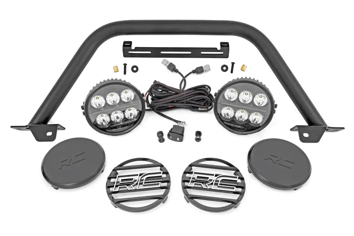 Rough Country Safari Bar 6.5 Inch Round Led Oe Modular Steel - Ford Bronco 2021+ - 51113 1
