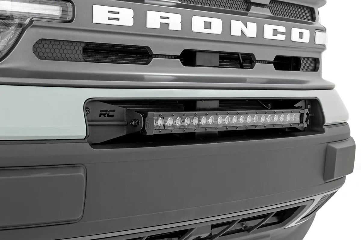 Rough Country Led Light Kit | Bumper Mount | 20" Black Single Row | 2021+ Ford Bronco Sport  - 71036 1