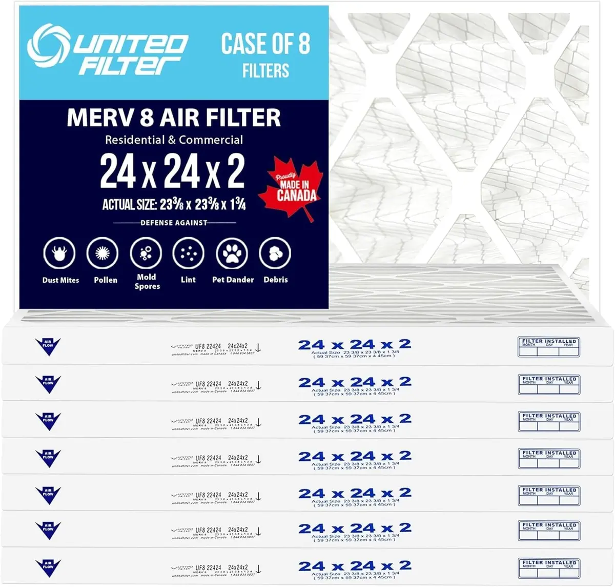 24X24x2 Merv 8 - 8 Pack 1