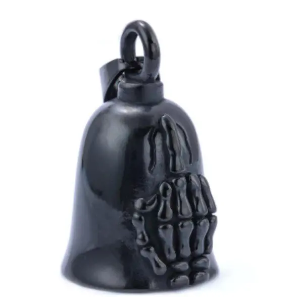 Motorcycle Bell - Black Middle Finger 1