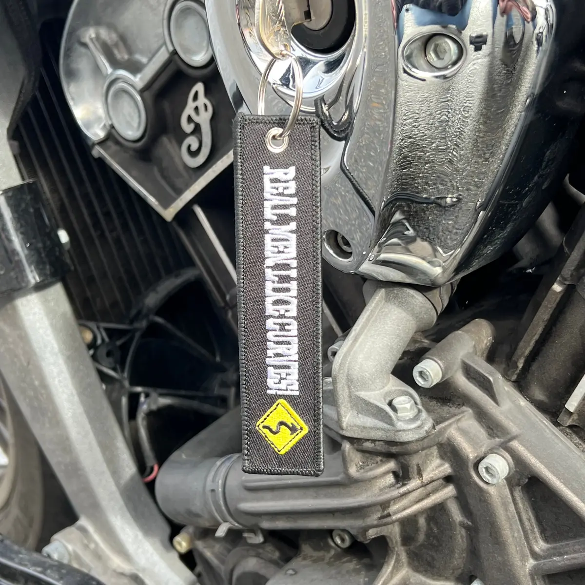 Motorcycle Key Chain - Real Men Like Curves 1