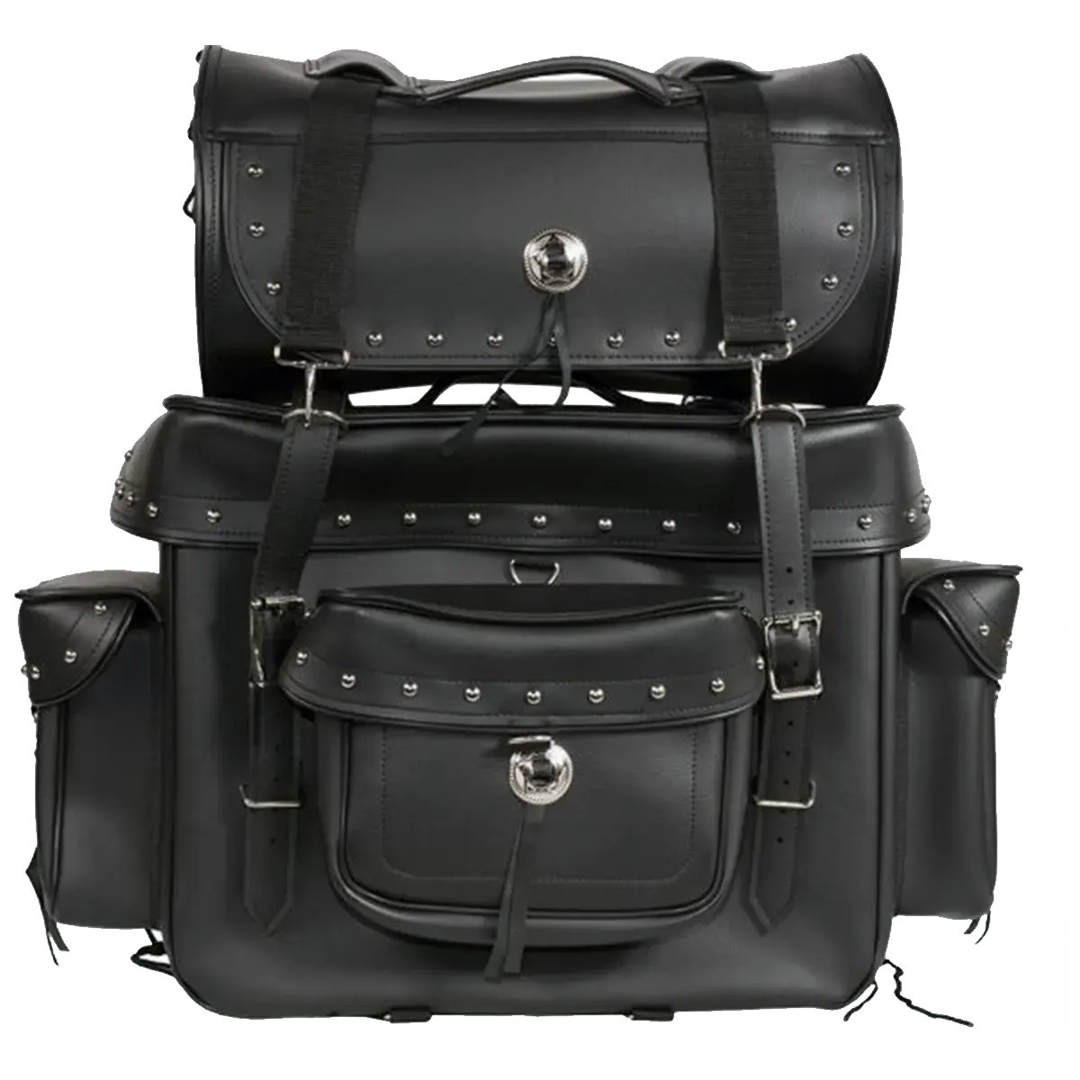 Big Mc Sissy Bar Bag With Studs Pvc B2 1
