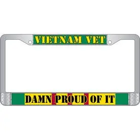 License Frame Vietnam Veteran 1