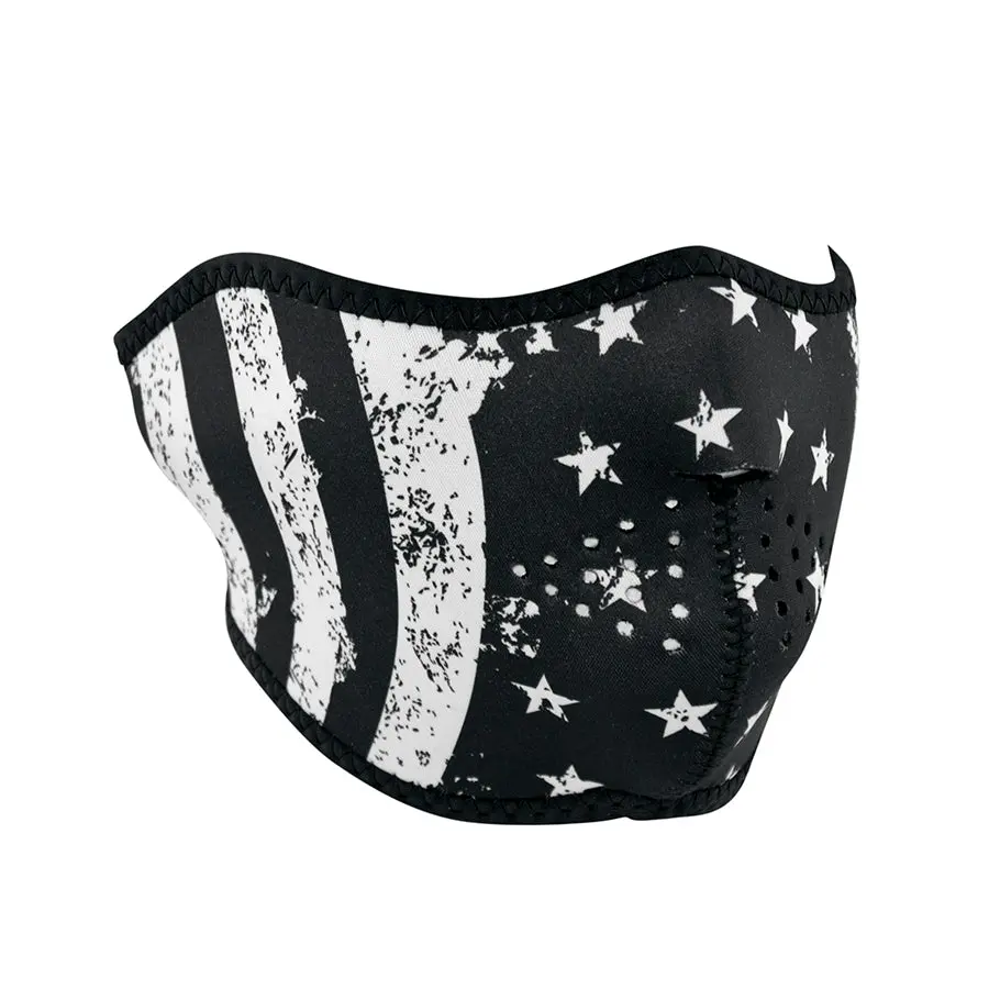 Half Mask Black & White Flag 1