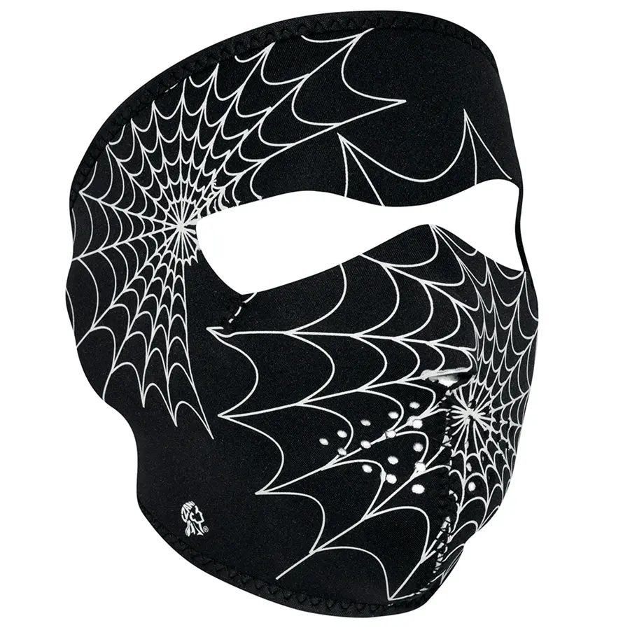 Full Mask Glow Spider Web Black 1