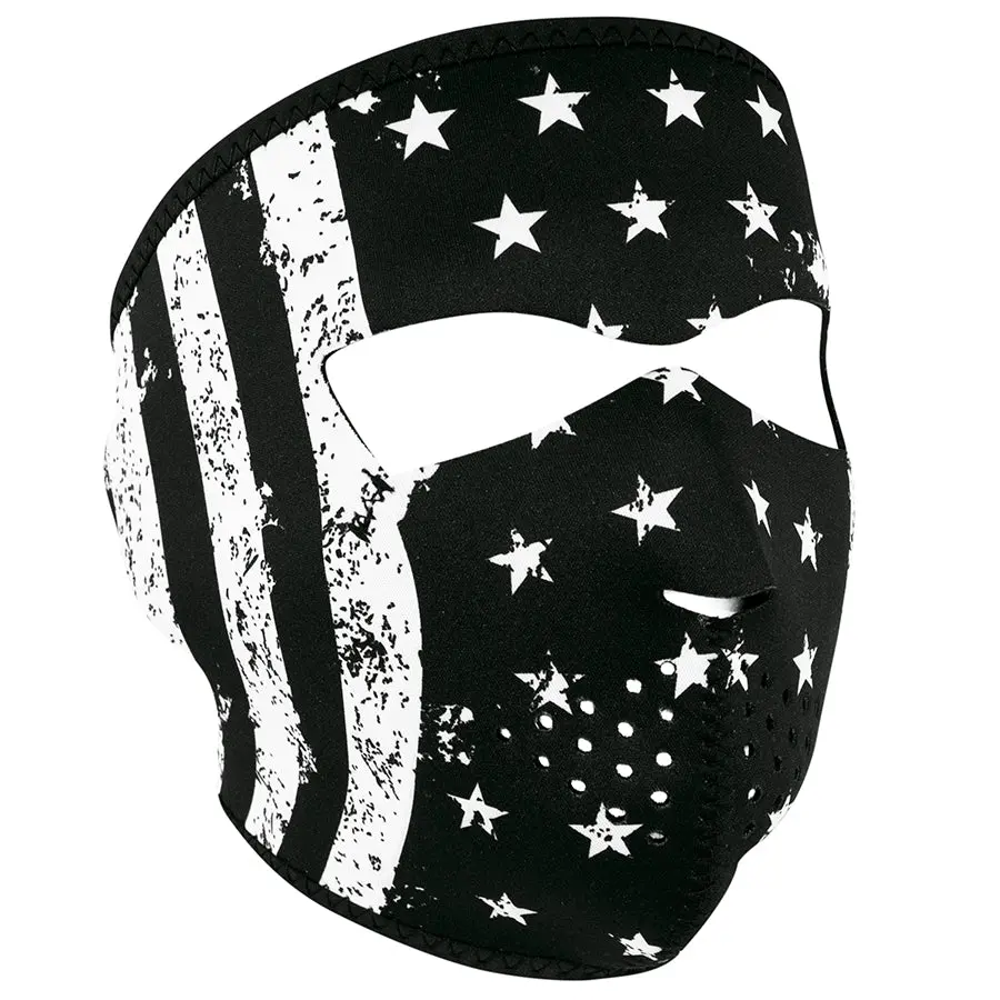 Full Mask Vintage Flag Bk & Wh 1