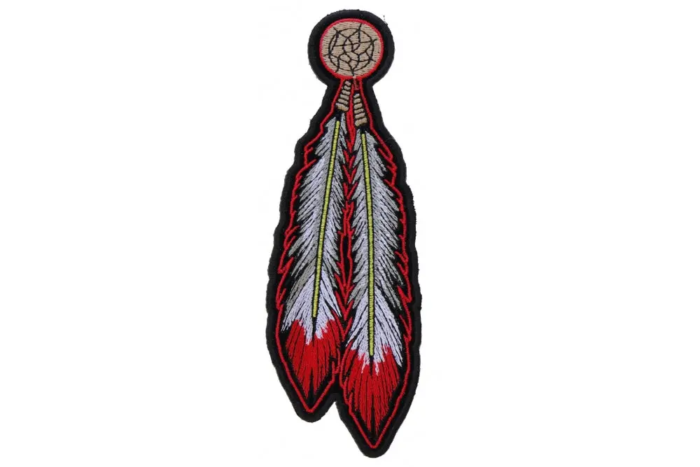 Red And White Feathers Patch 1