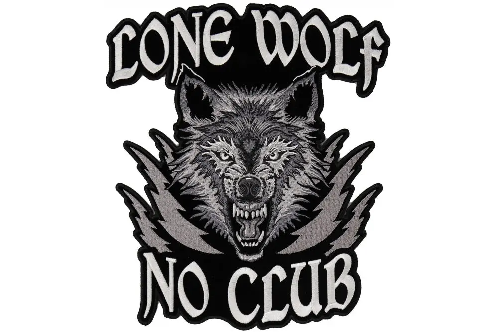 Lone Wolf No Club Large Back Patch 1