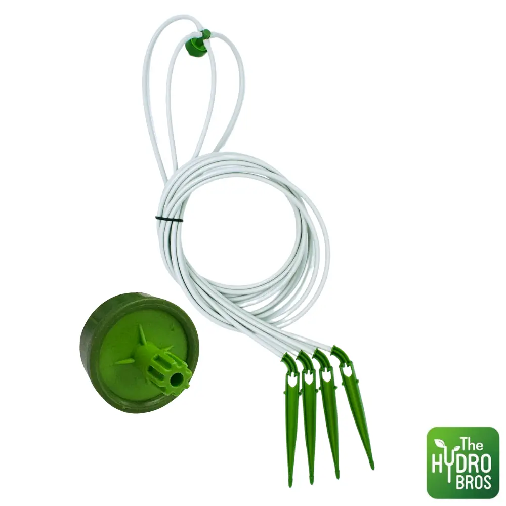 Floraflex Micro Dripper Assembly - 4 Way | Green 0.5 Gph | 76Cm 1