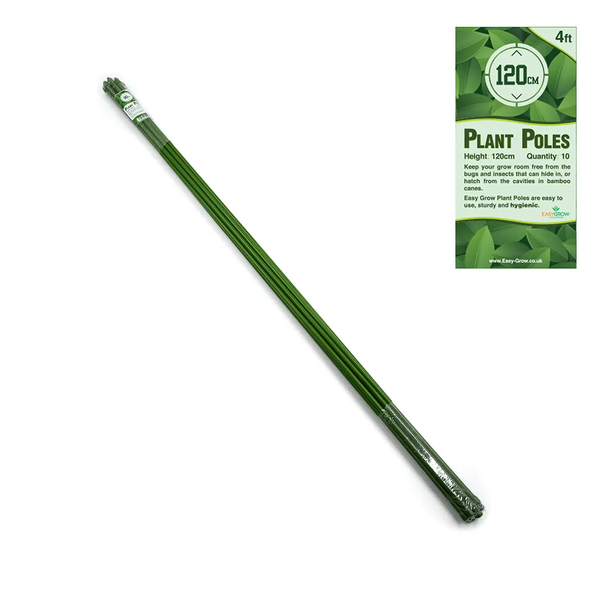 Garden Canes - Pvc Coated Aluminium Plant Poles - Pack Of 10 2