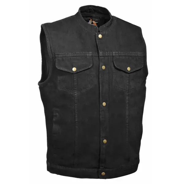 Men's Denim Club Vest With Snaps 1
