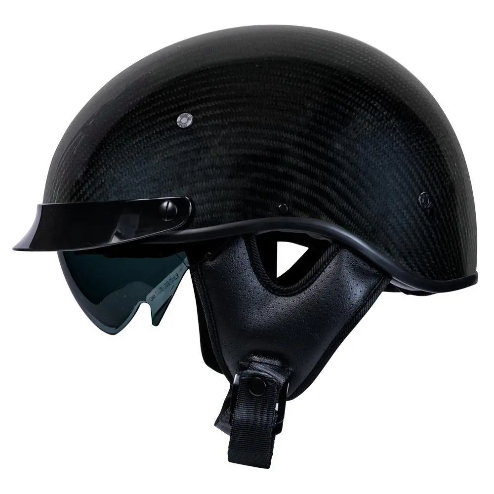707 Cruise Half Helmet Carbon With Peak 1