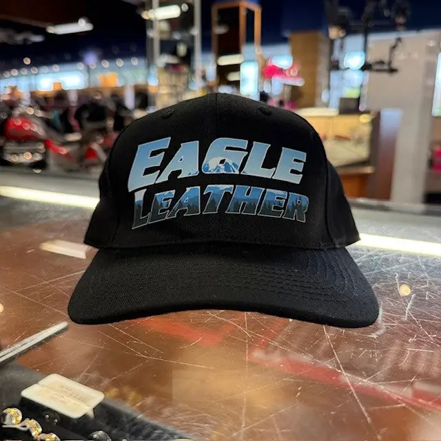 Curved Bill Strapped Hat Black - Rainier Eagle Leather 1