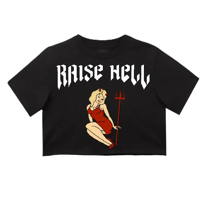 Ladies Raise Hell Crop Top 1
